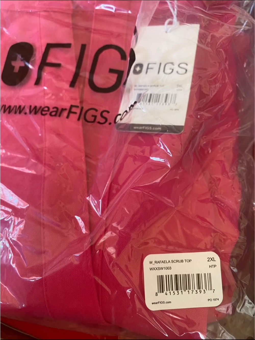 Figs Scrubs SUPER SET (2 tops + Pants) Shocking Pink, NEW W/ TAGS, ALL Size 2XL - Picture 3 of 11